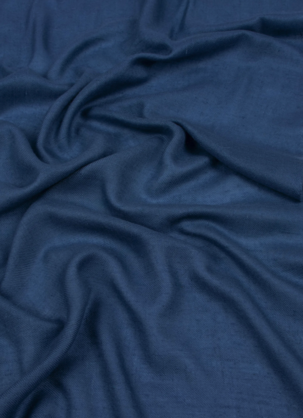 Blue Dianne Solid Pashmina - Image 2